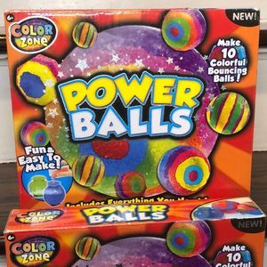 COLOR ZONE POWER BALLS Fun and Easy To Make Colorful Bouncing Balls Ages 6+ NIB